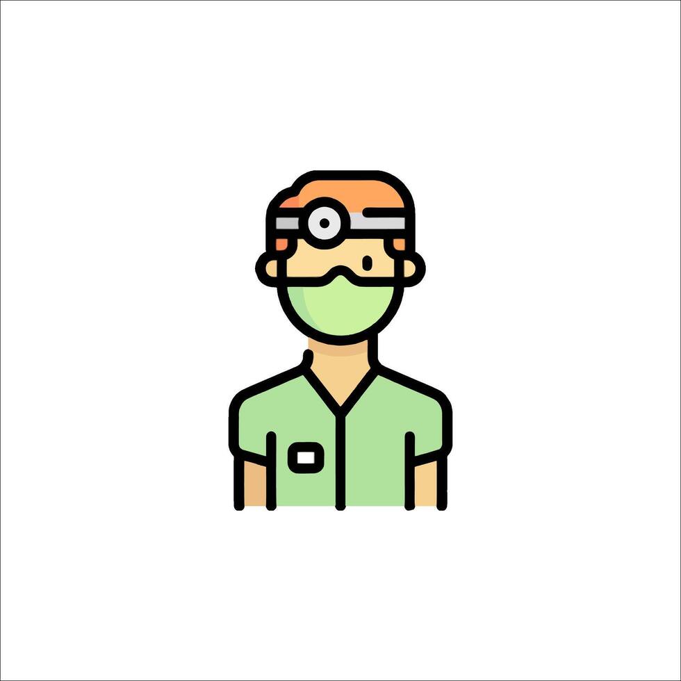 A doctor wearing a surgical mask vector
