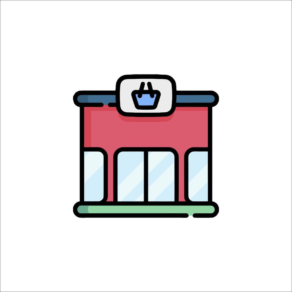 A store icon with a crown on top vector