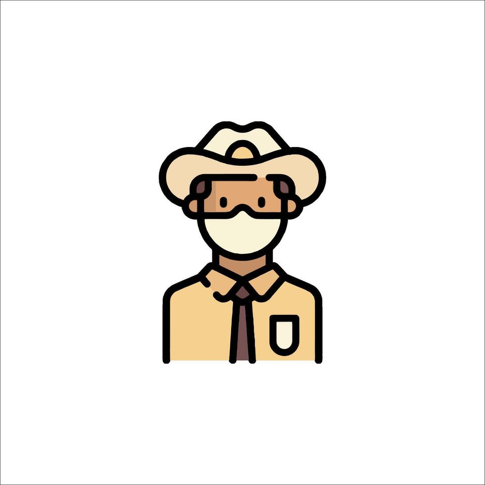 A man wearing a mask and hat vector