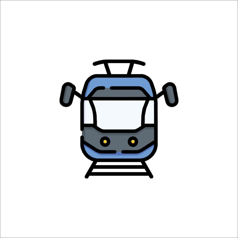 A train icon on a white background vector