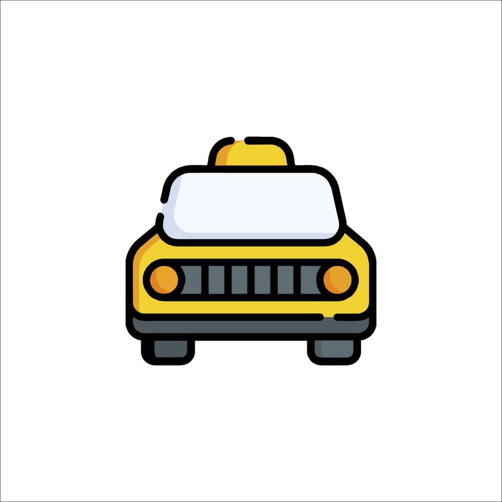 A taxi icon on a white background vector