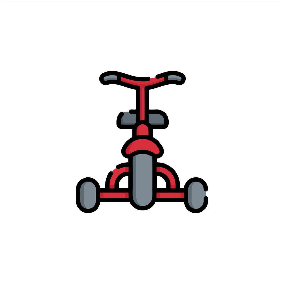 A red tricycle icon on a white background vector