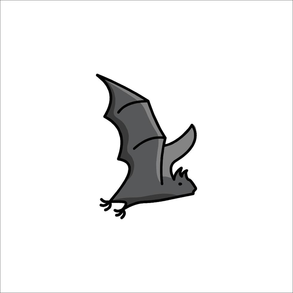 A bat flying in the air on a white background vector