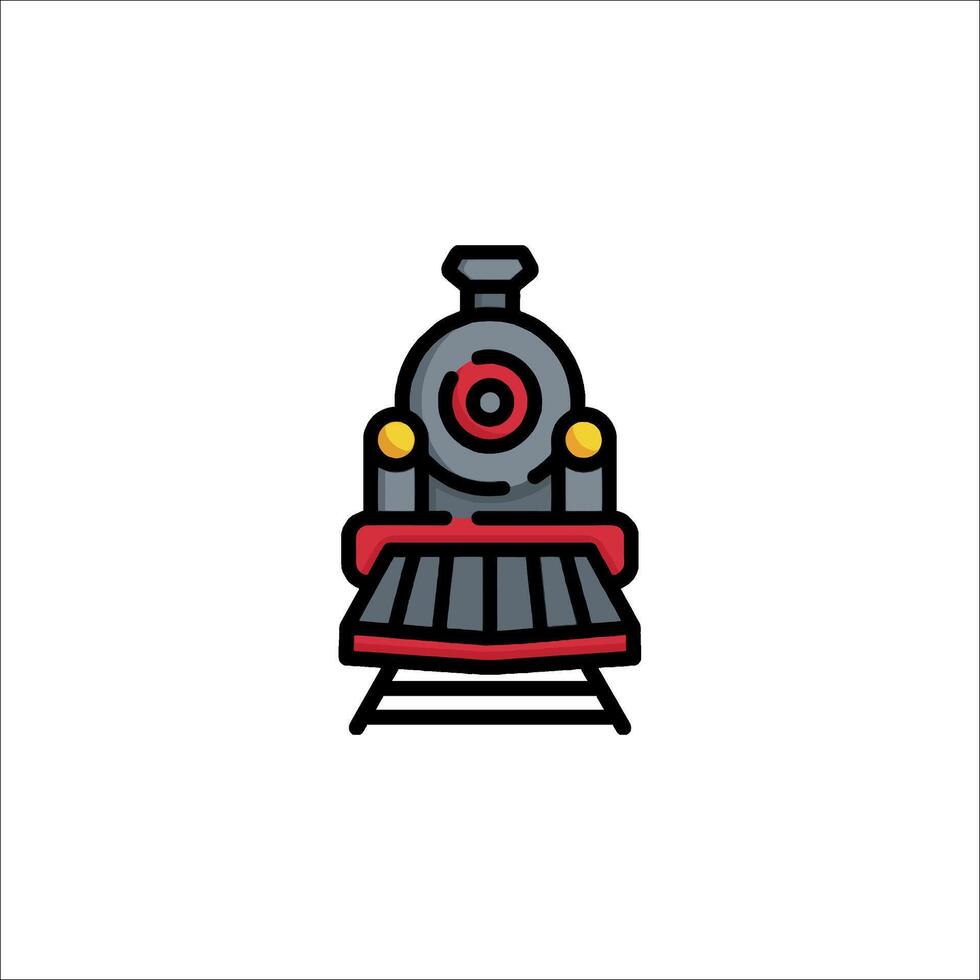 A train icon on a white background vector