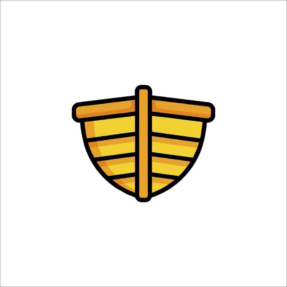 A boat logo with a yellow and black design vector