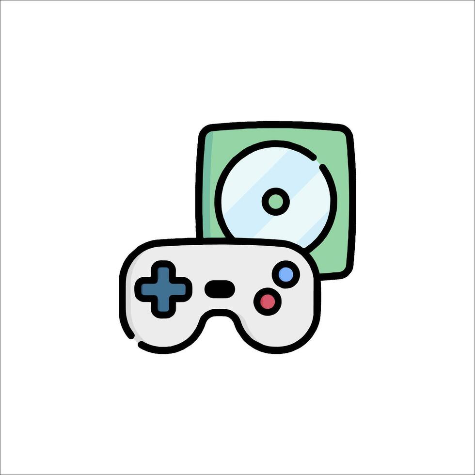 A game controller and a dvd player vector