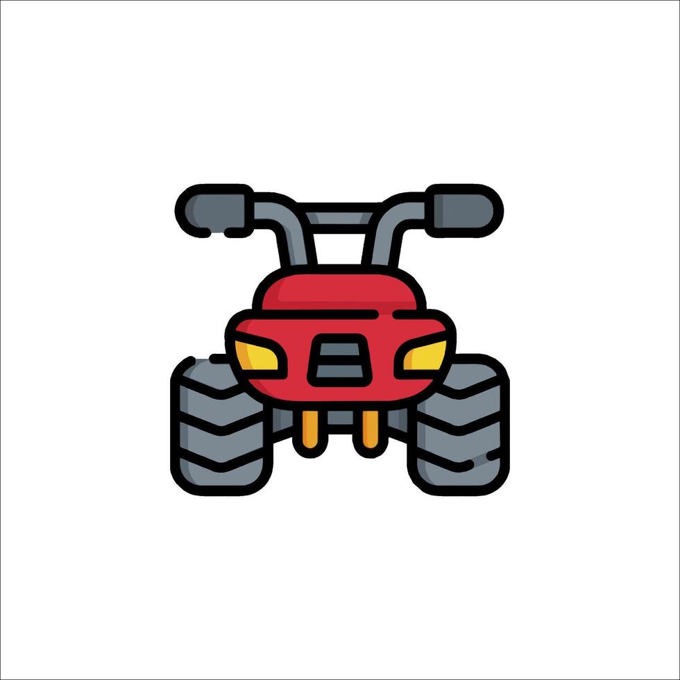 A red tractor icon on a white background vector