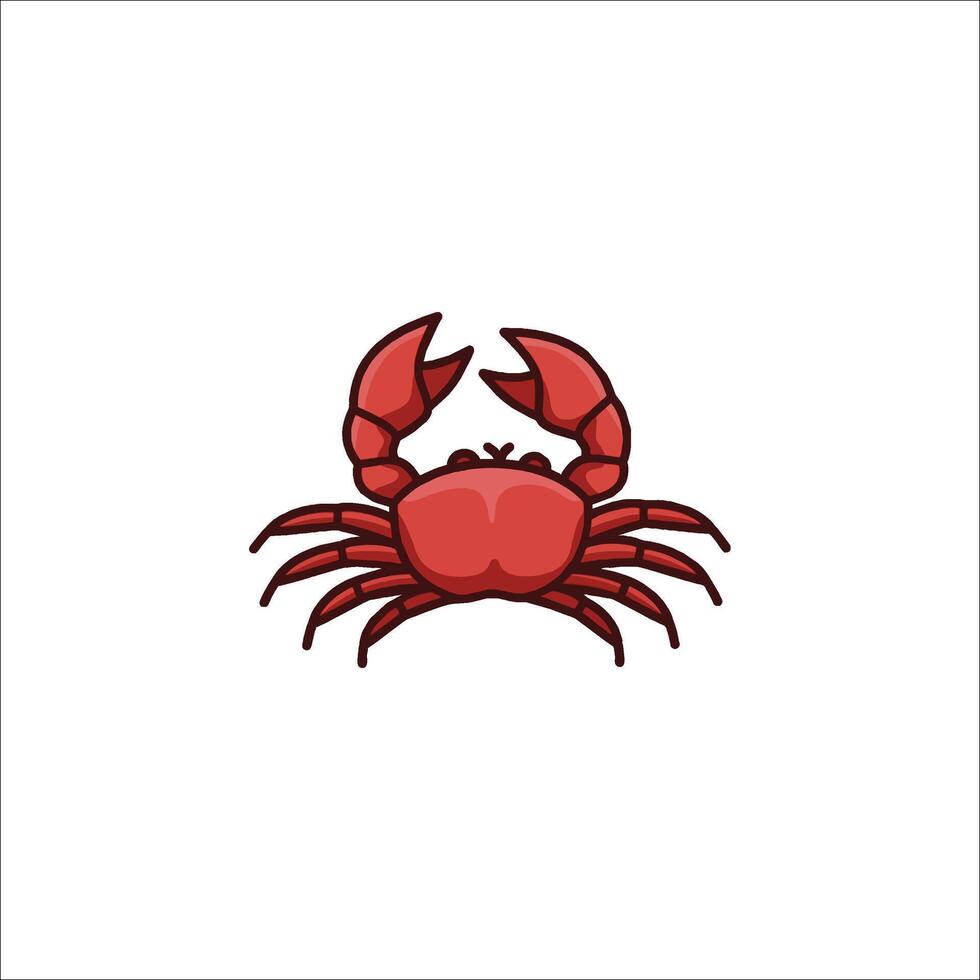 Crab icon illustration vector