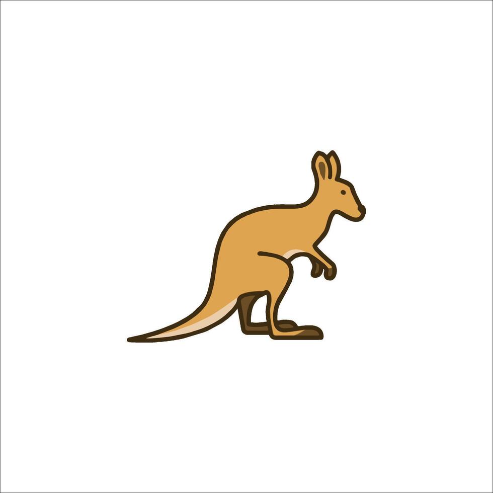 A kangaroo is standing on its hind legs vector