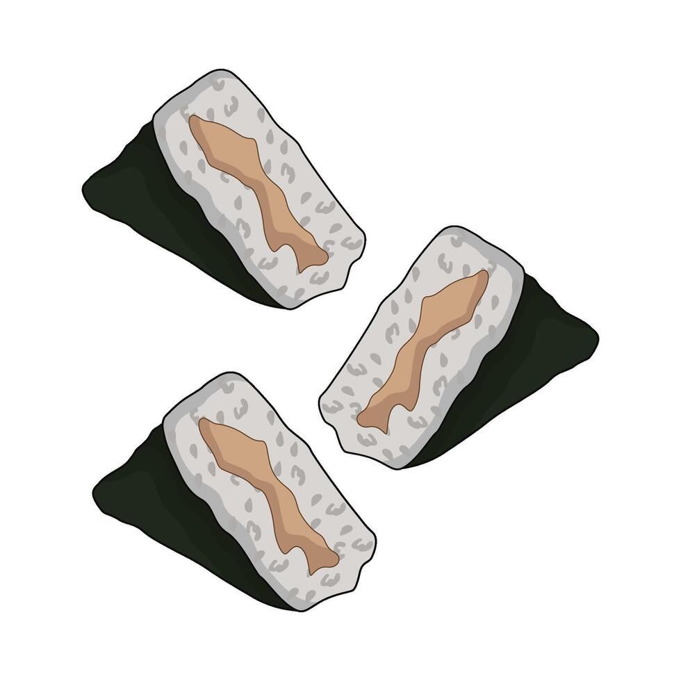 Onigiri Seaweed Wrap vector