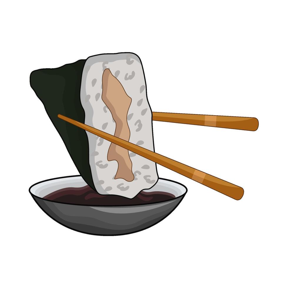 Japanese Onigiri illustration vector