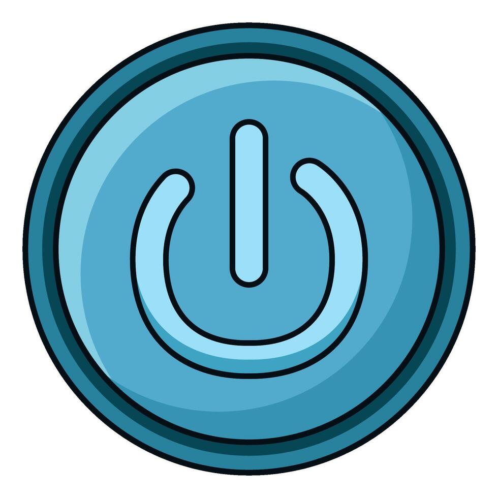 illustration of Power Button vector