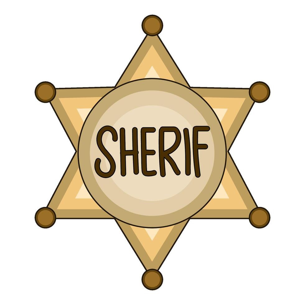 illustration of sheriff badge vector