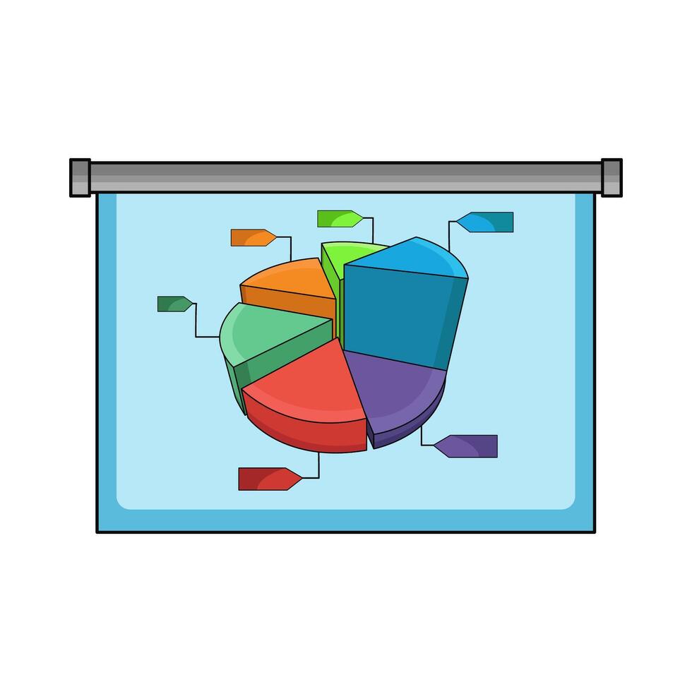 Business Report Pie Chart illustration vector