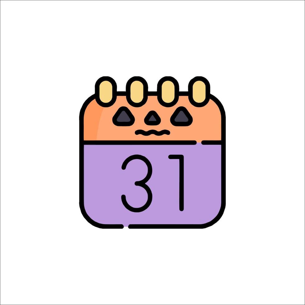 A calendar with the number 31 on it vector