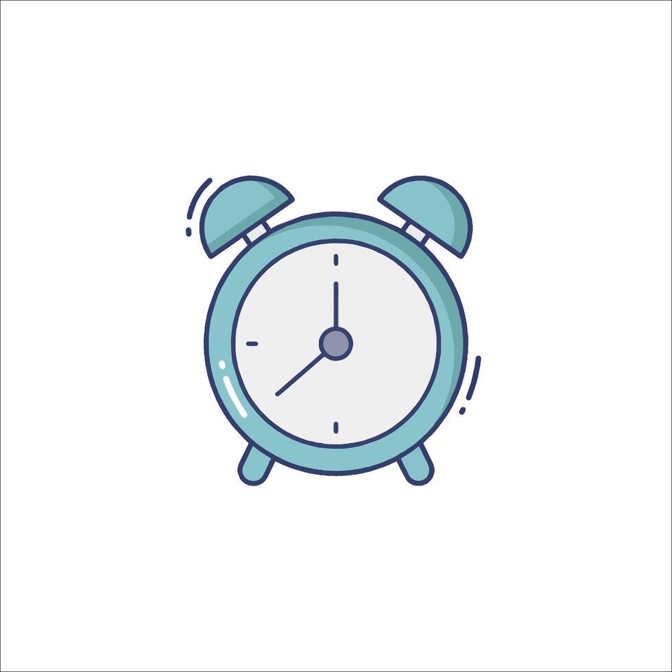 An alarm clock icon on a white background vector
