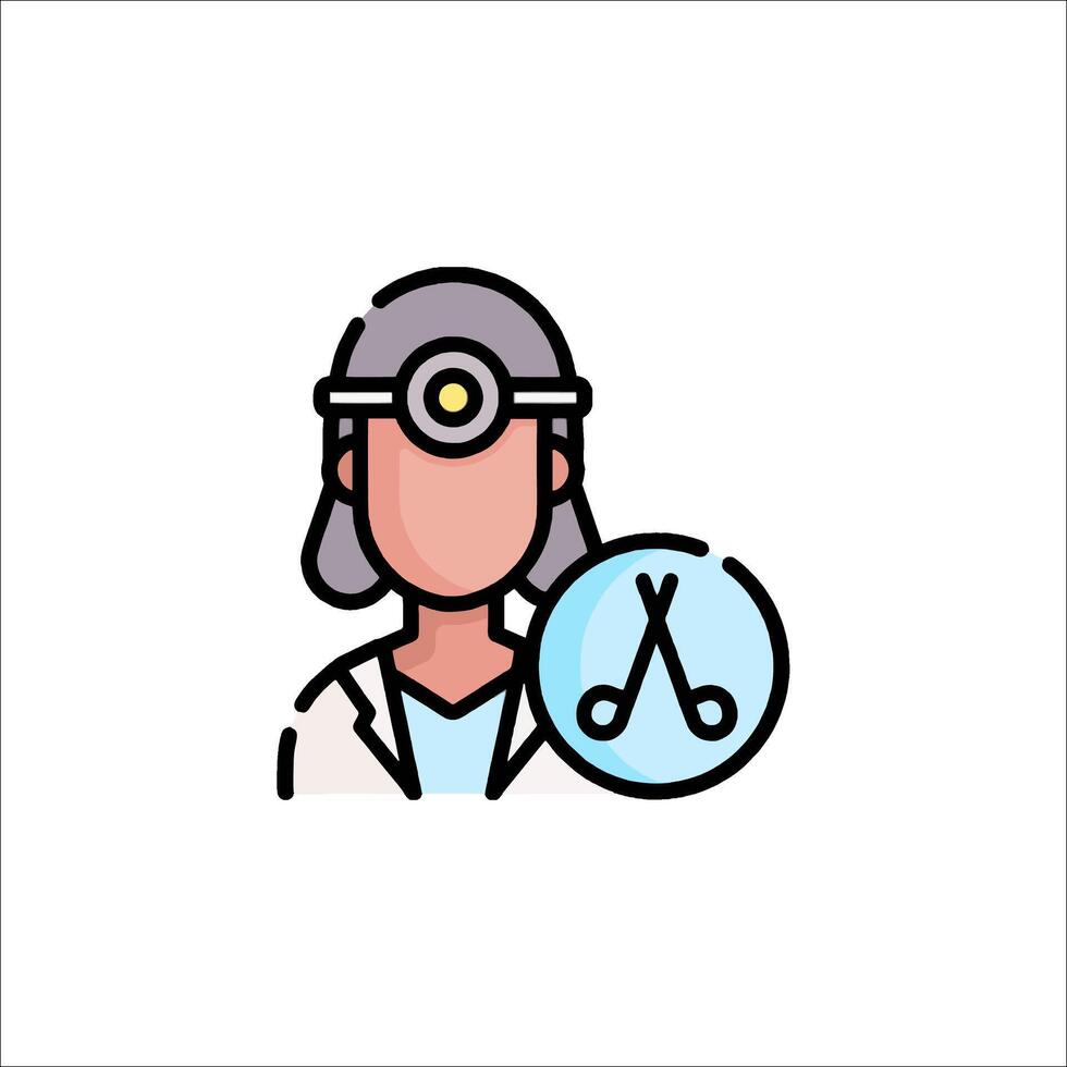 A doctor holding a pair of scissors vector