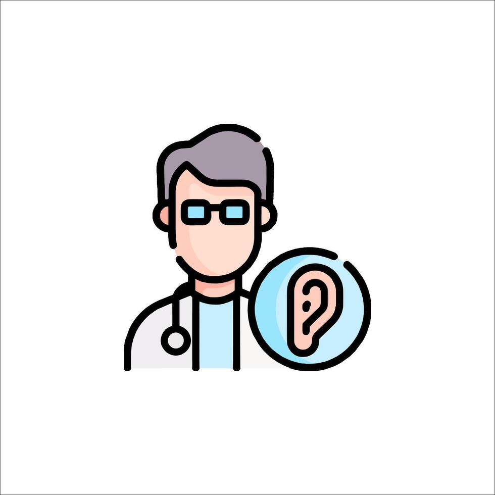 A doctor holding a sign with a question mark vector