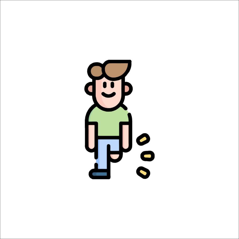 A man is walking with his hands in his pockets vector