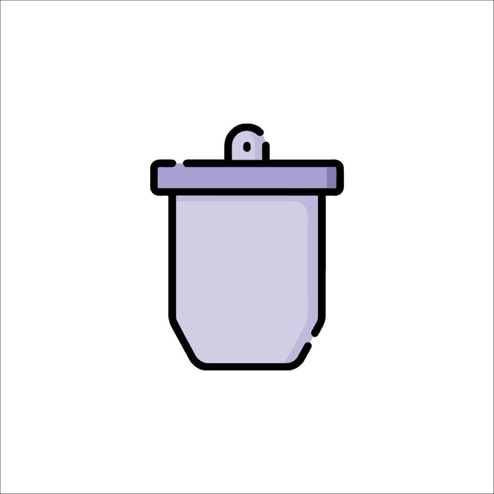 A trash can icon on a white background vector