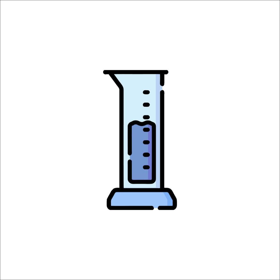 A test tube with a liquid inside it vector