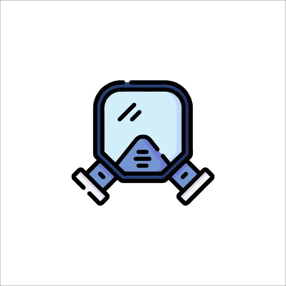 A gas mask icon on a white background vector