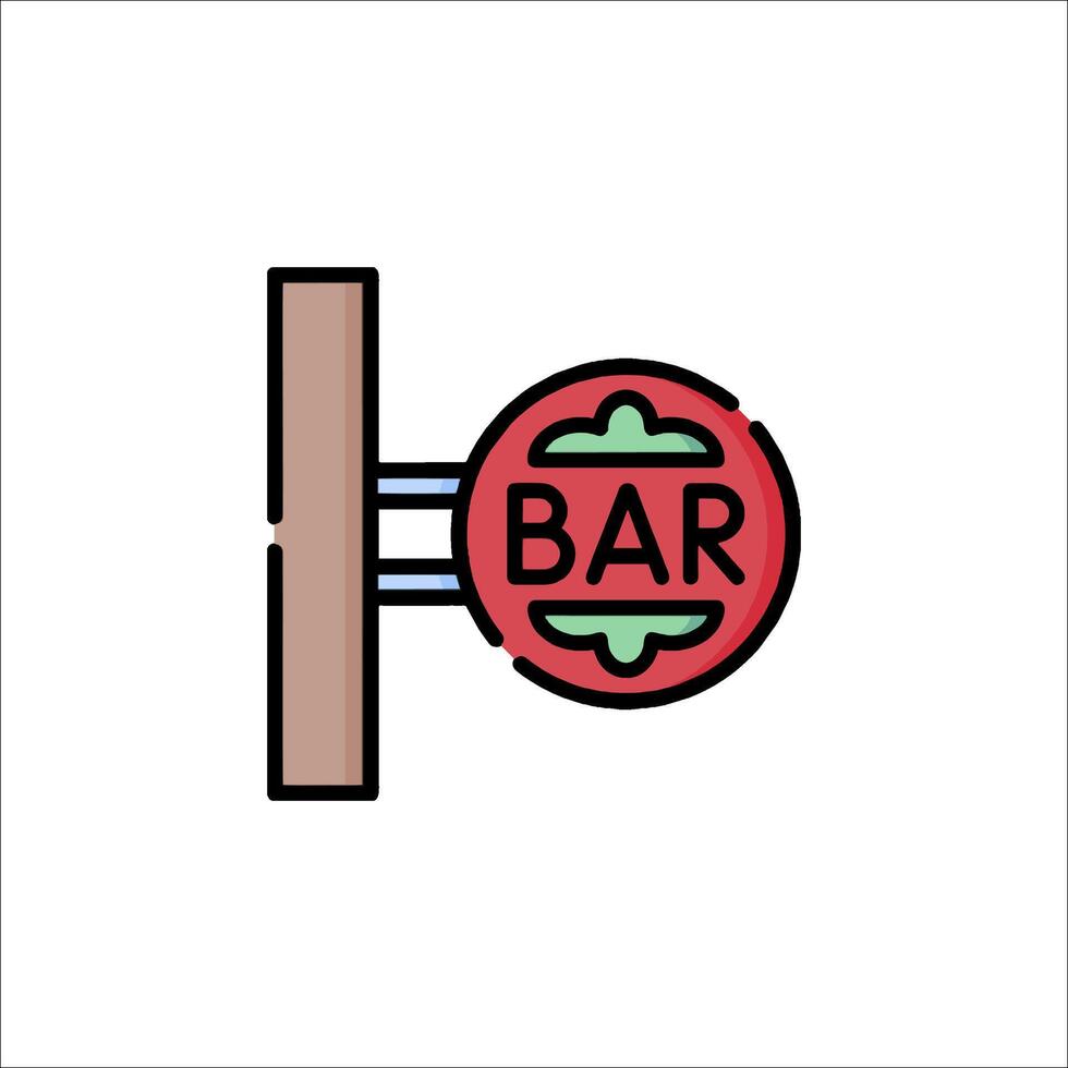 Bar sign icon illustration vector
