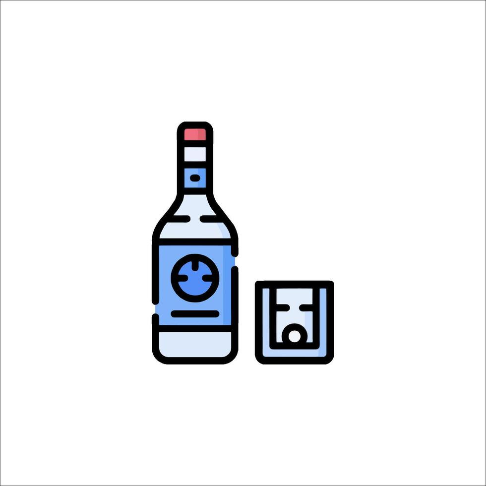 Alcoholic drink icon illustration vector
