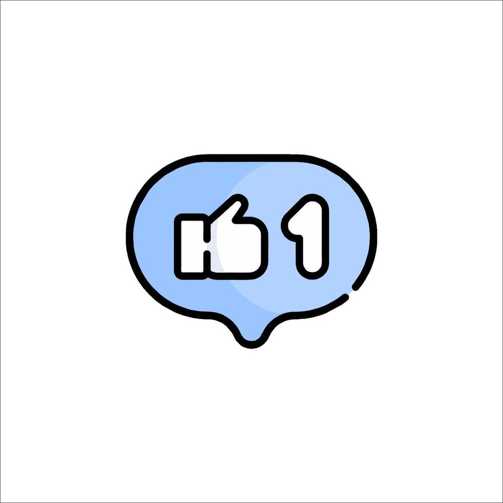 Like button icon illustration vector
