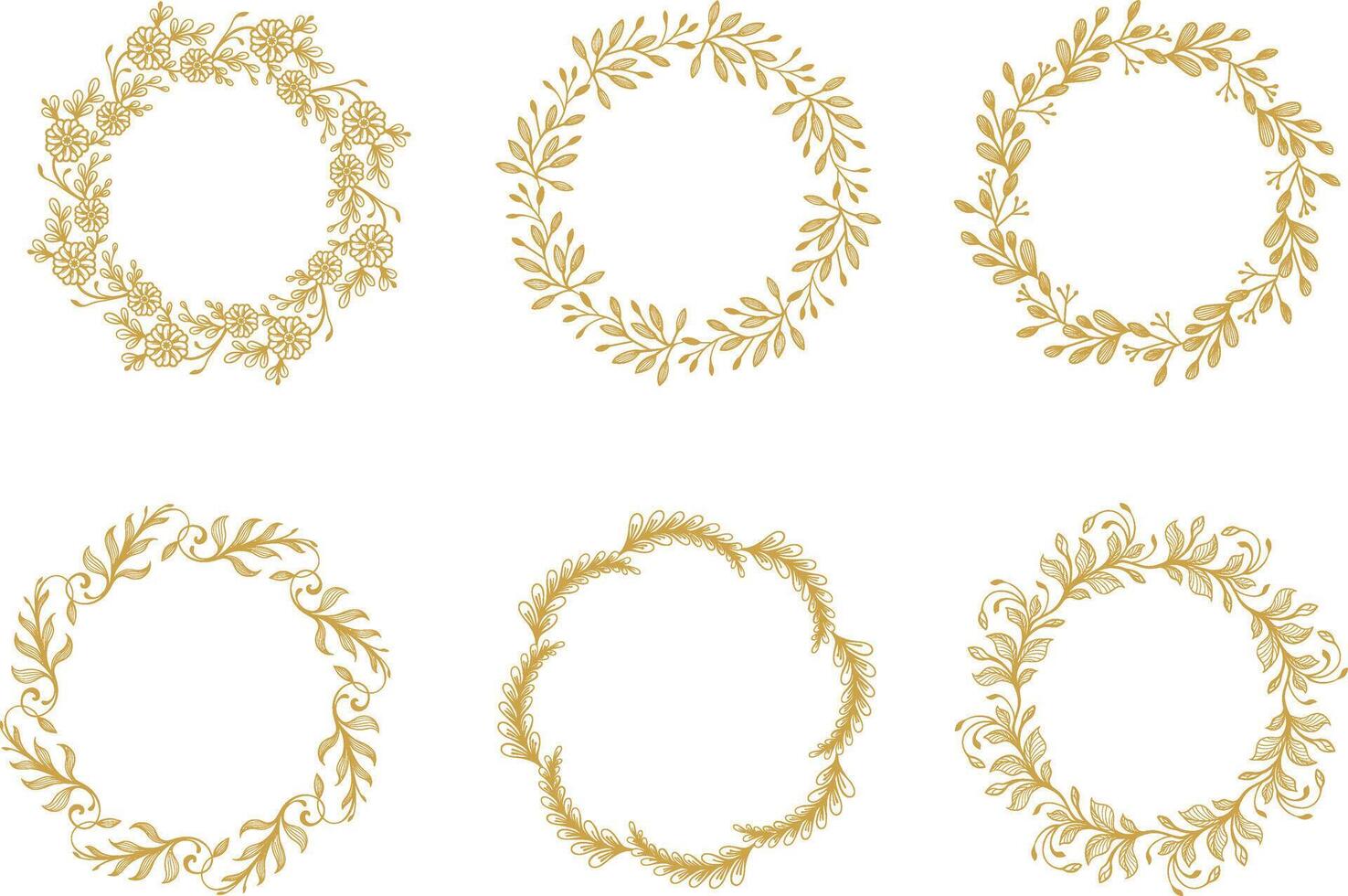 set border floral element vector