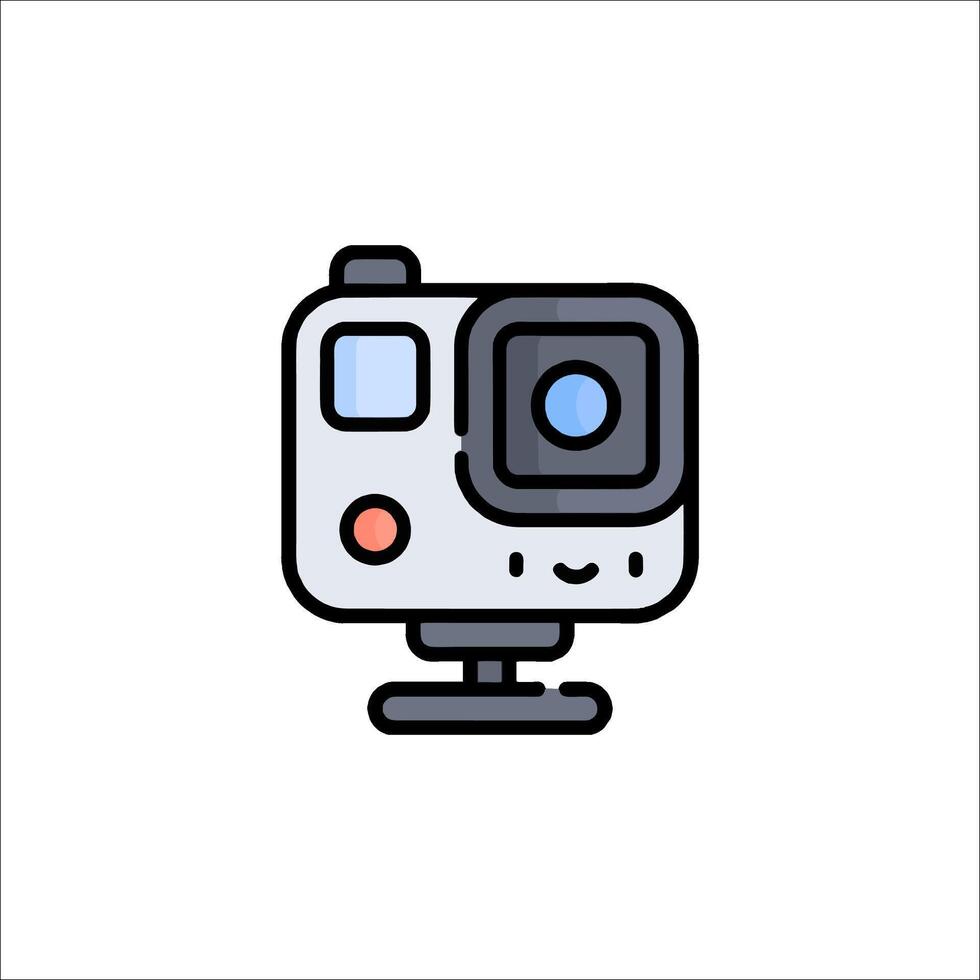A camera icon on a white background vector