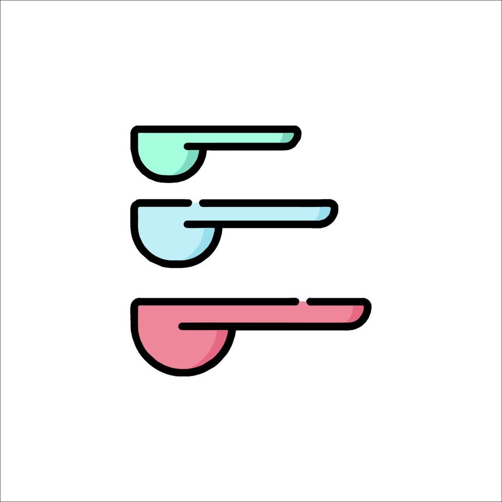 A colorful icon of a door handle vector