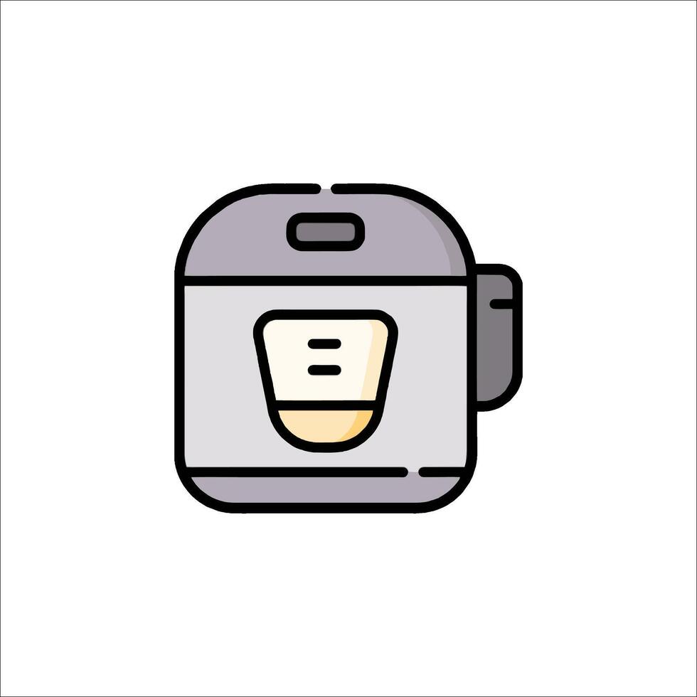 A small electric cooker icon on a white background vector