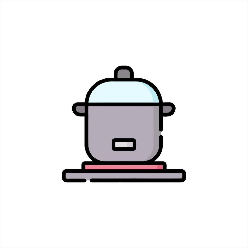 A cooking pot icon on a white background vector