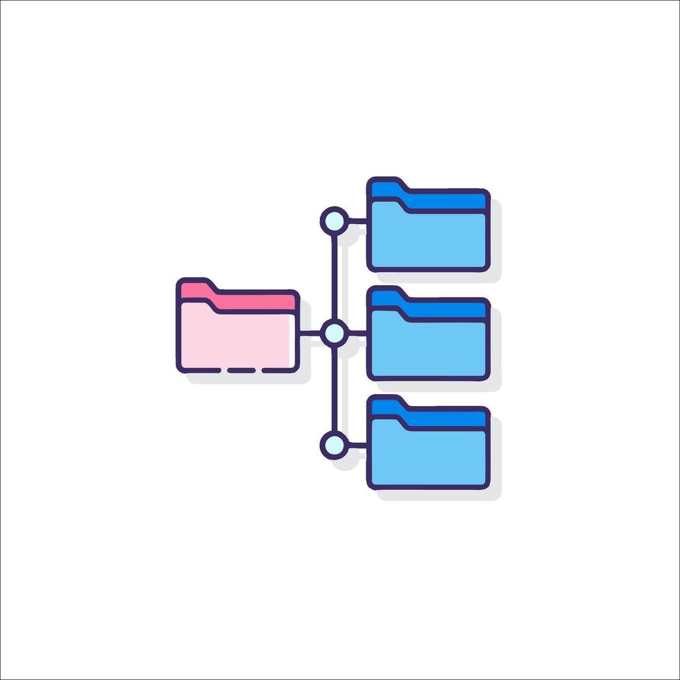 File folder icon illustration vector