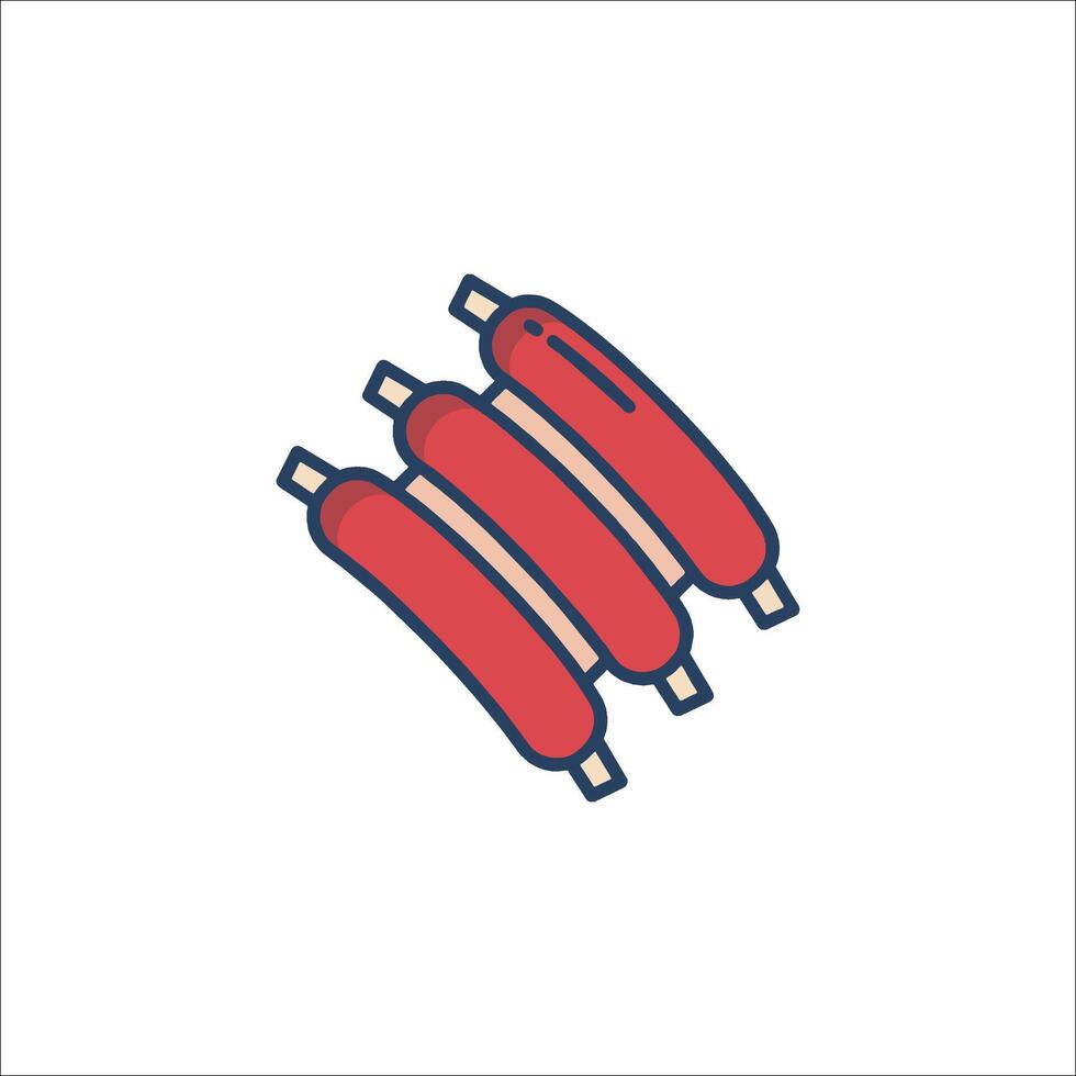 A sausage icon on a white background vector