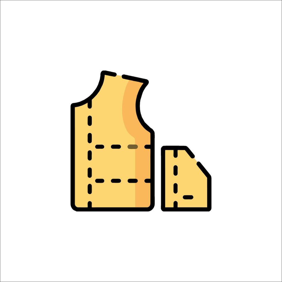 A sewing pattern on a white background vector