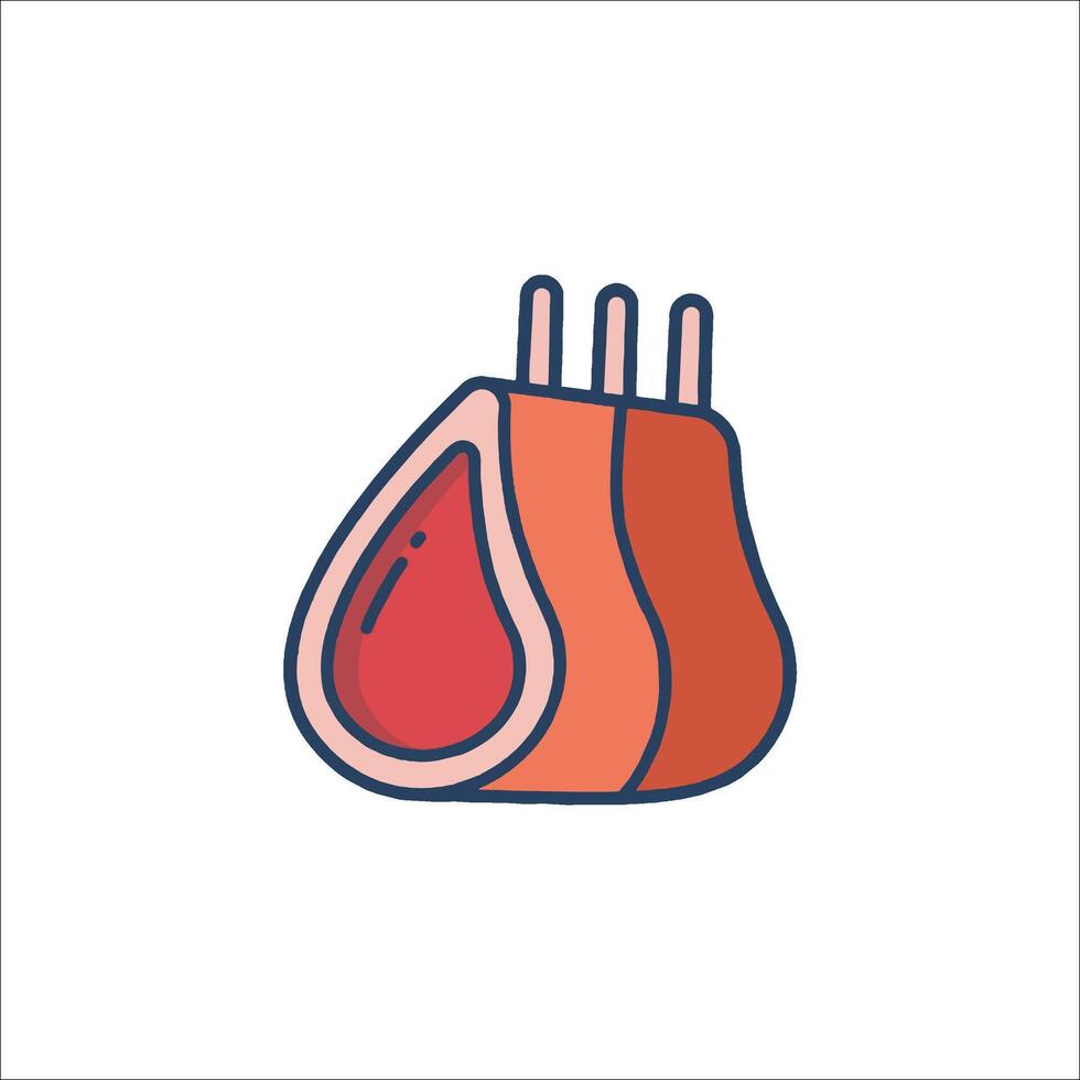 Meat icon, line icon, meat, meat, meat, meat, meat, meat, meat vector