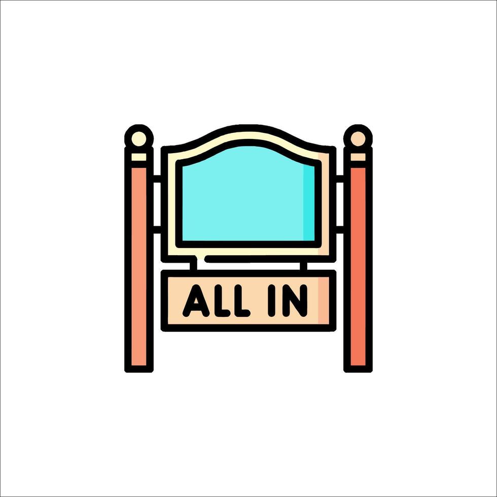 All in sign icon vector