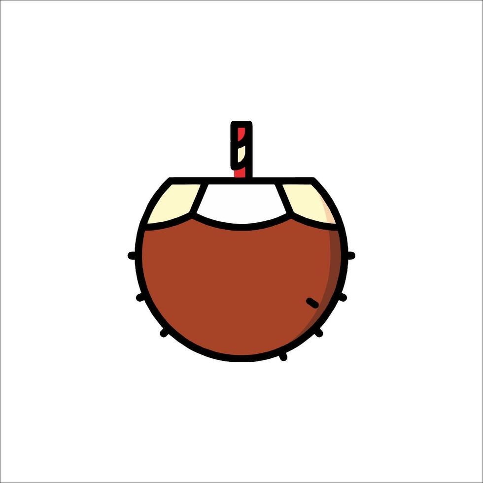 Coconut drink icon illustration vector