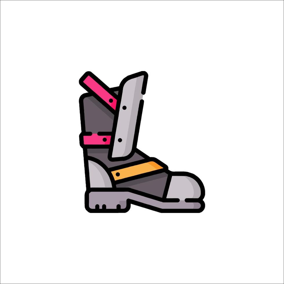 Snowboard boots icon isolated on white background vector