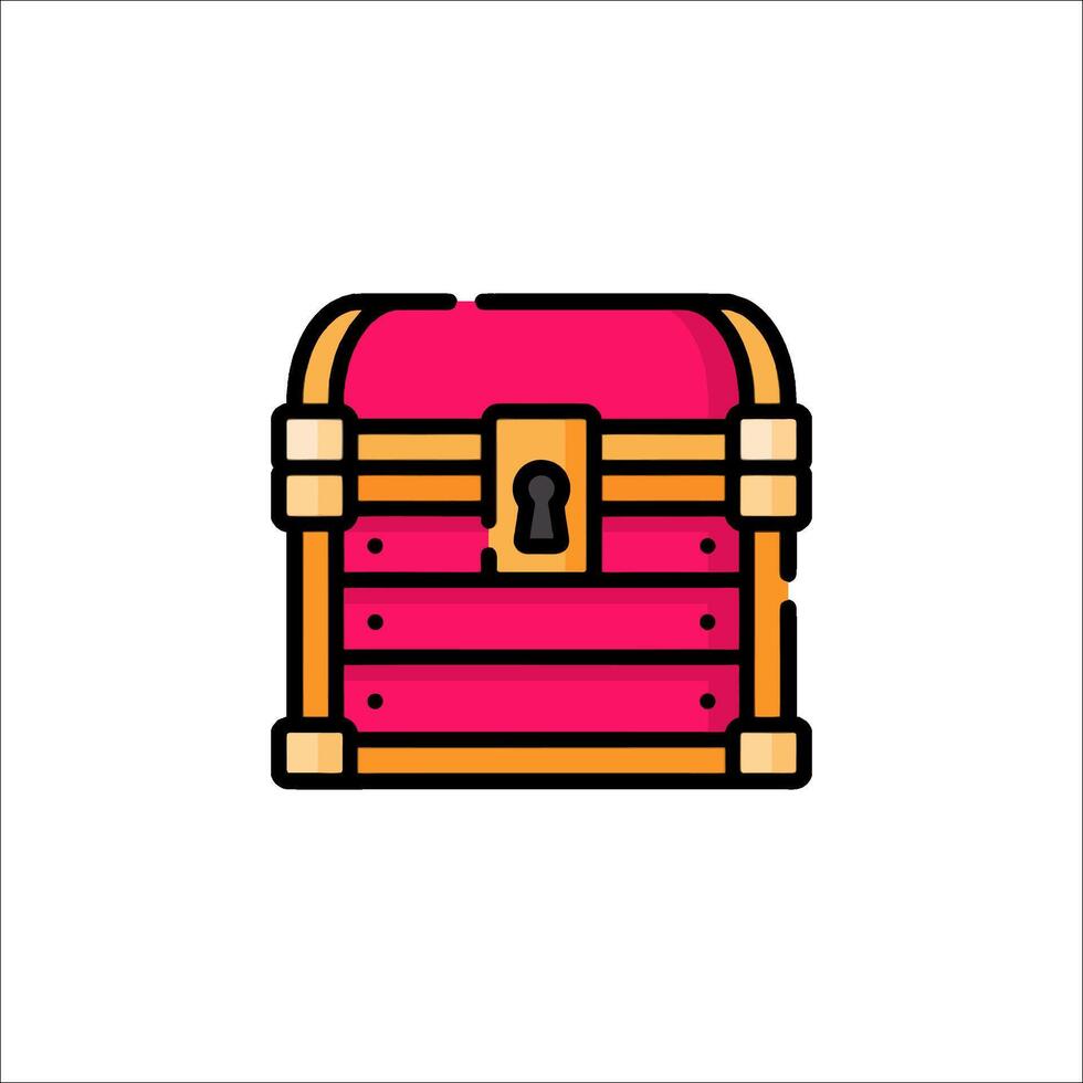 A pink chest icon on a white background vector