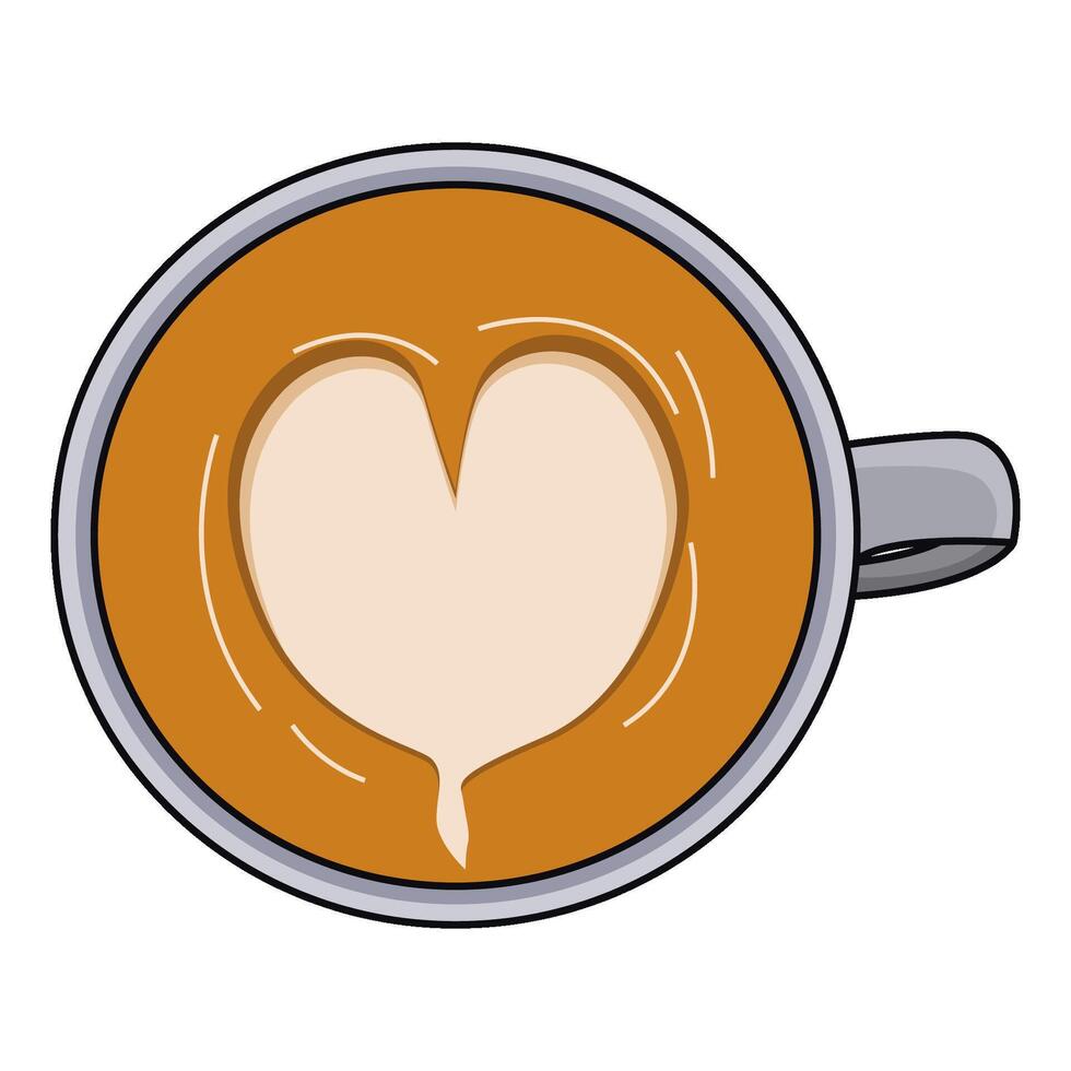 illustration of Latte Art vector