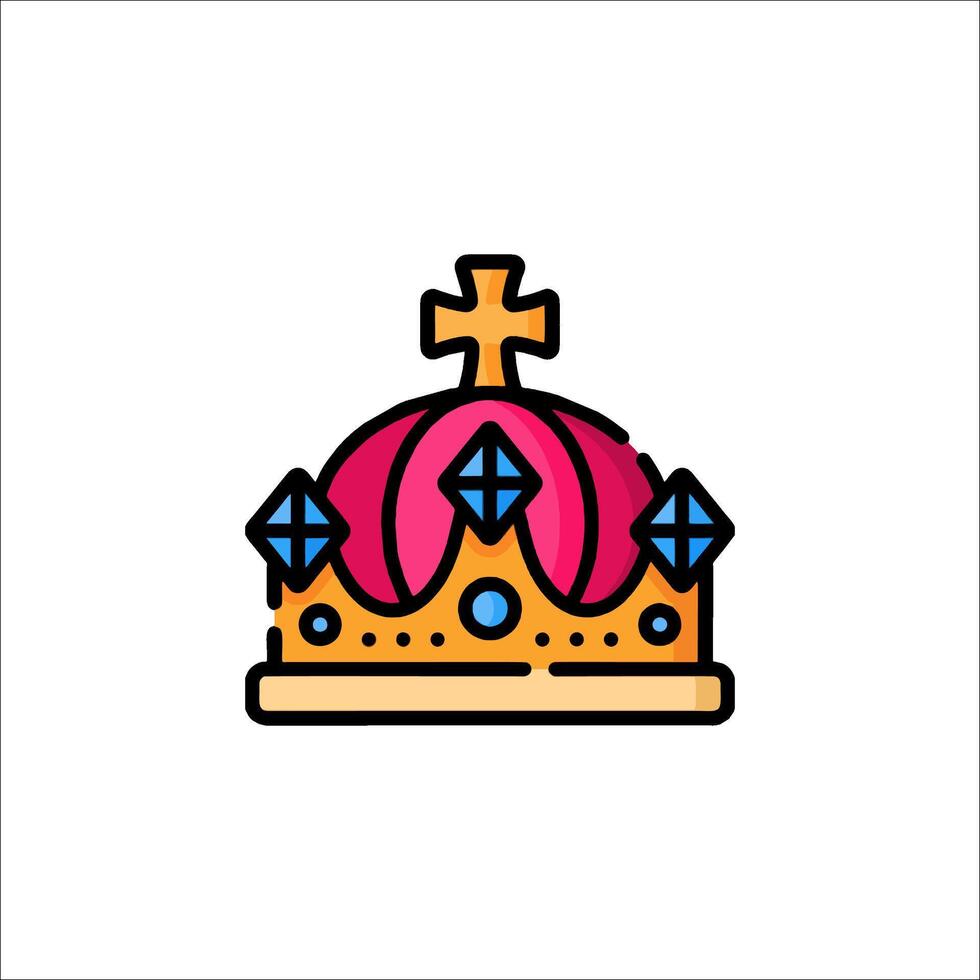 A crown icon on a white background vector