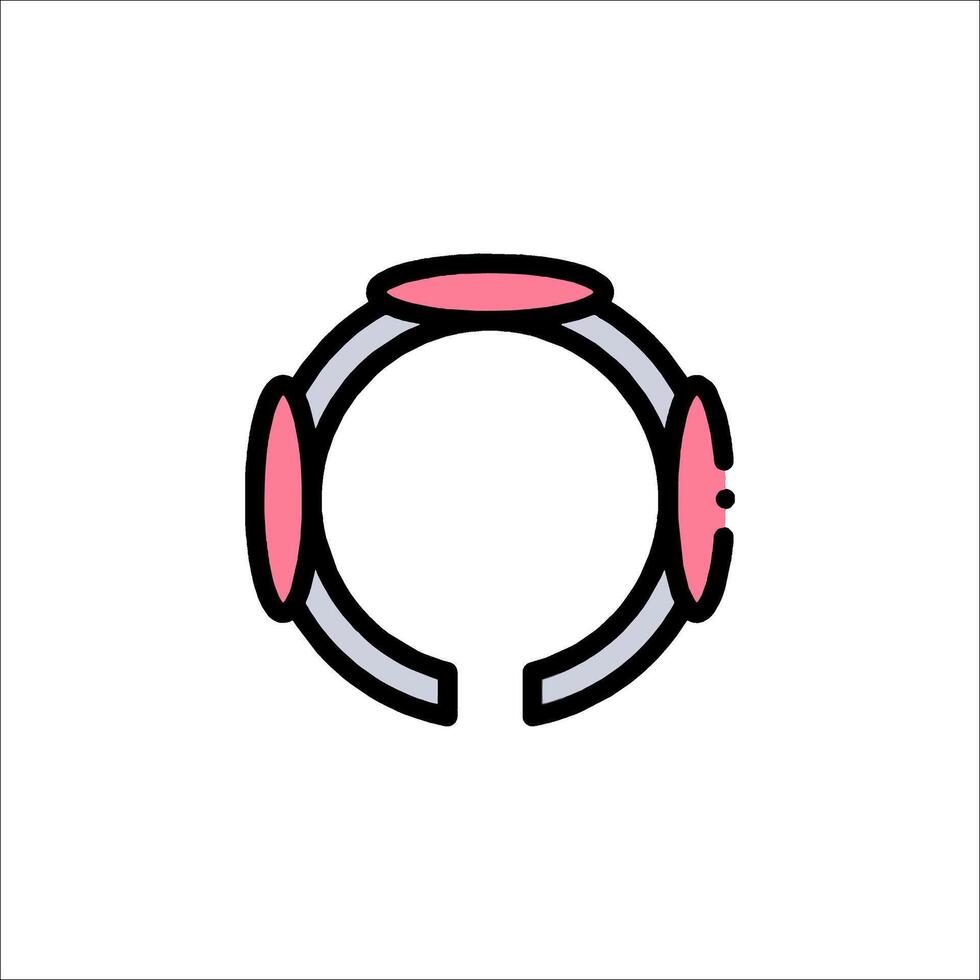 A ring icon with a pink and gray color scheme vector