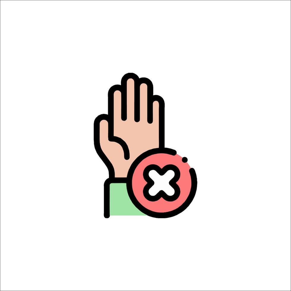 Stop sign icon illustration vector
