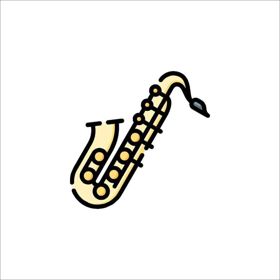 Saxophone icon illustration vector