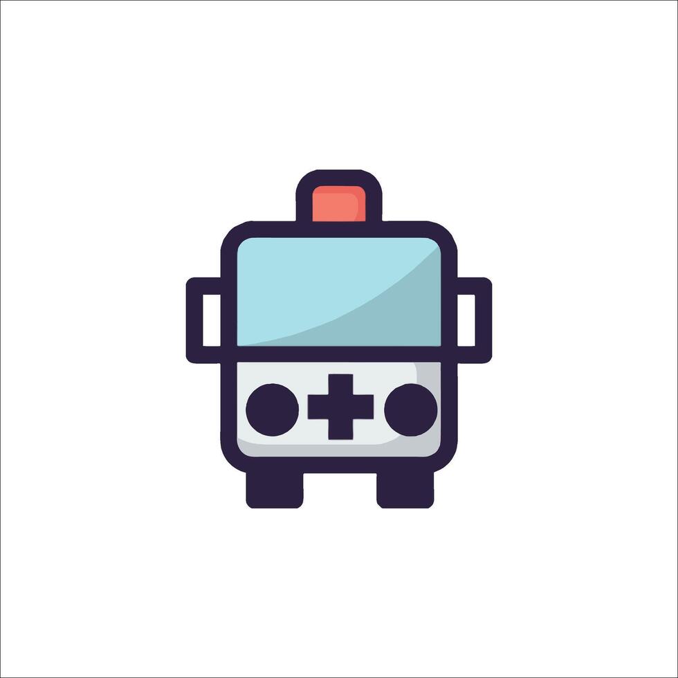 An ambulance icon on a white background vector