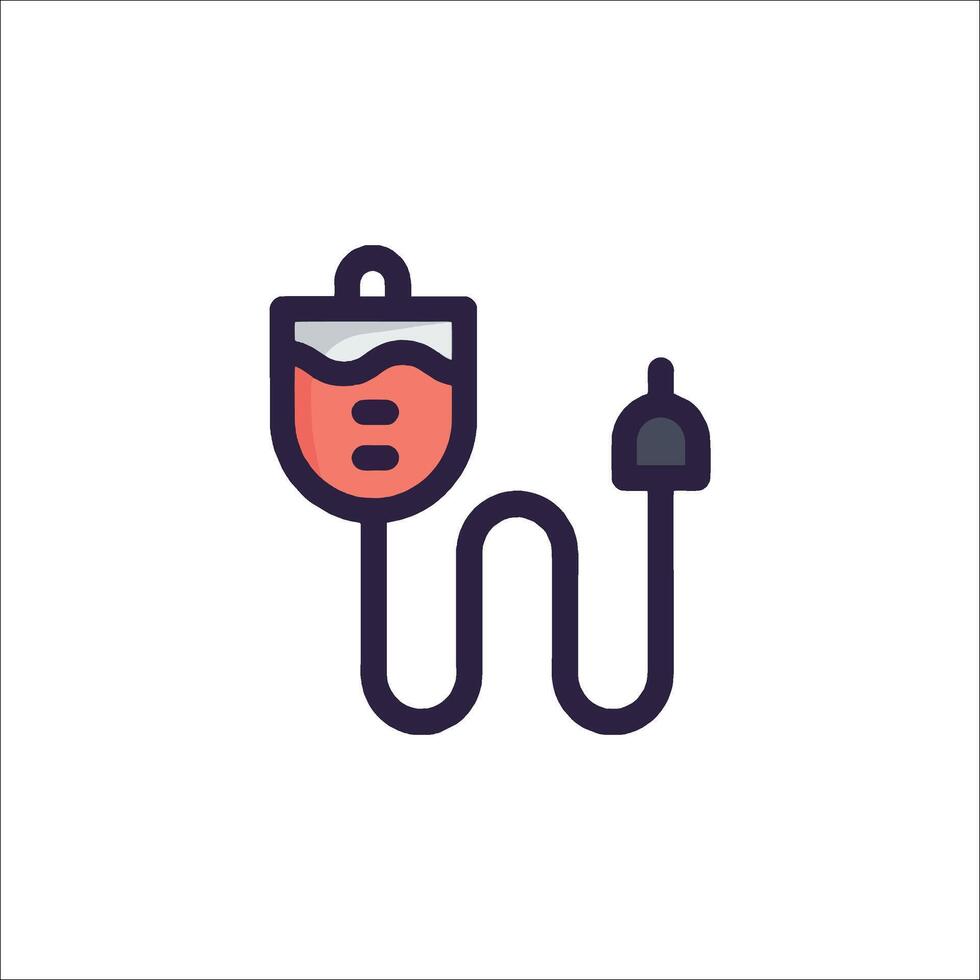 Blood bag icon, illustration vector