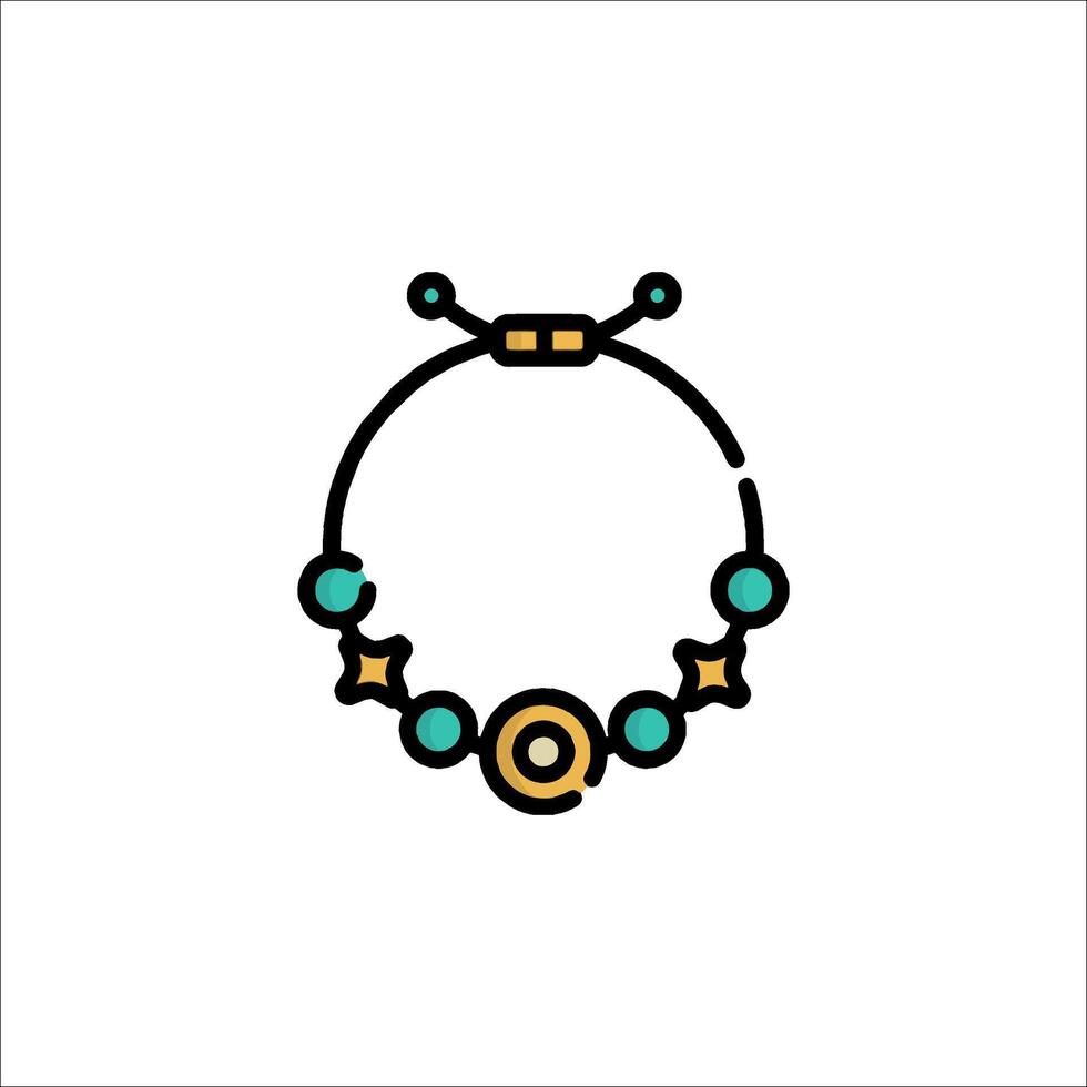 A bracelet with a circle on it vector